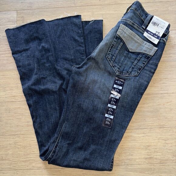 Ariat Denim - Real Denim Ariat NWT High Rise Flare Bootcut Jeans Women’s 27R Dark Blue Raw Hem